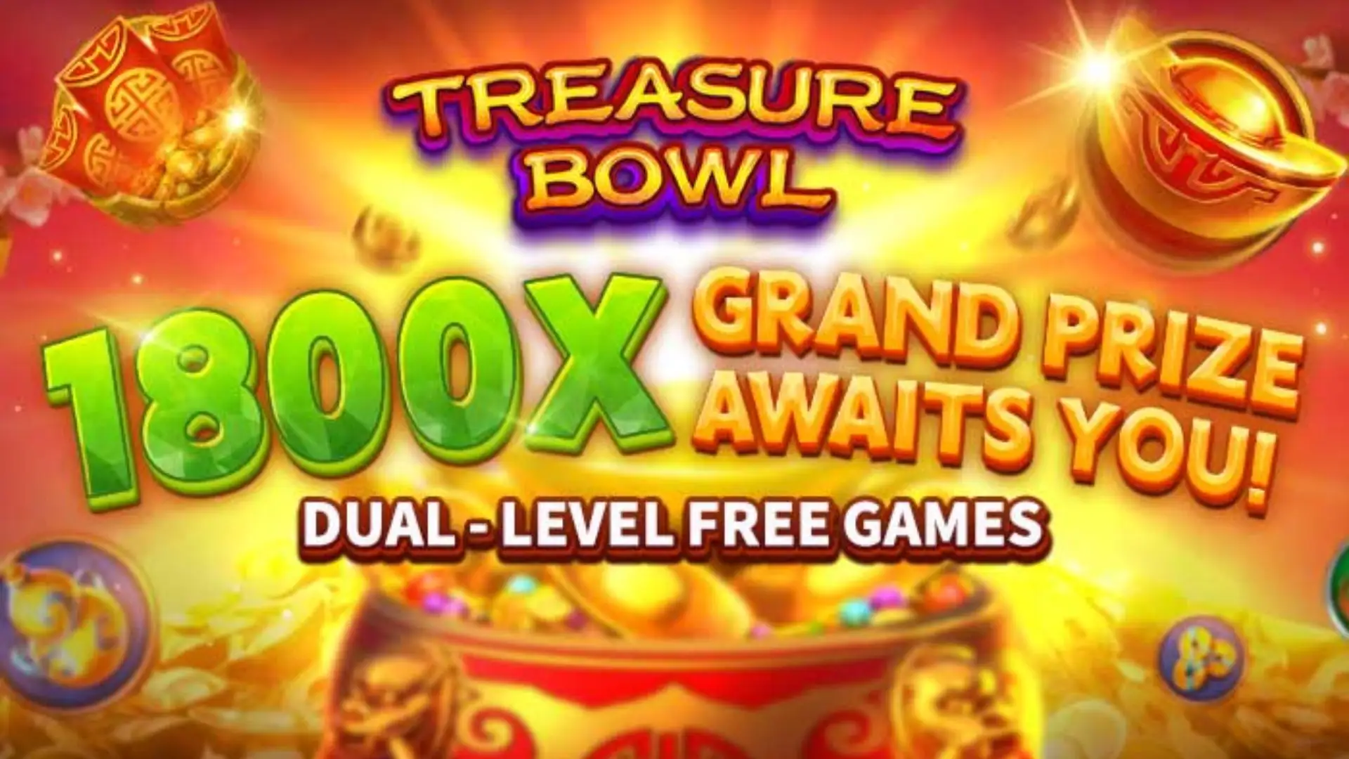 Multiplicadores Treasure Bowl okokrio - 7777x Máximo com Tigela Dourada